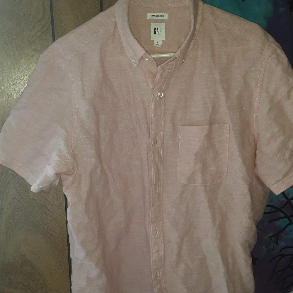 Men's Pink Gap Buttoned-down Shirt